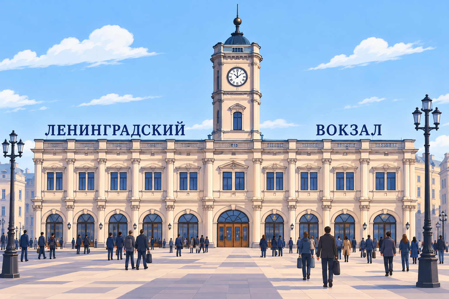 Ленинградский вокзал в Москве