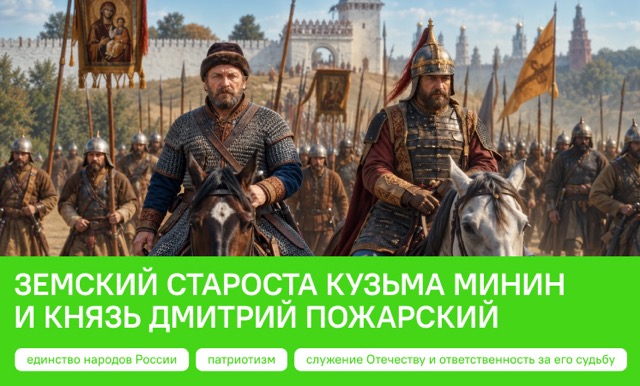 Земский староста Кузьма Минин и князь Дмитрий Пожарский